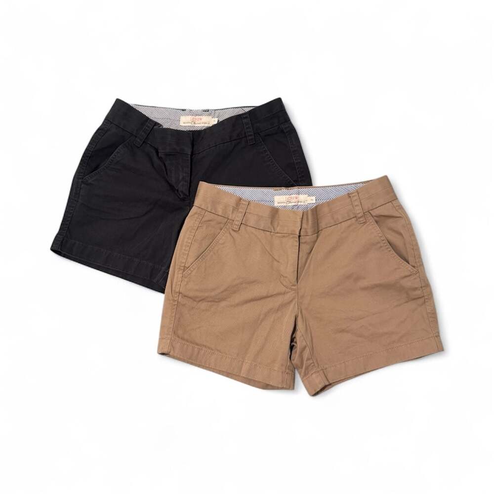 J. Crew Chino Shorts Broken in 100% Cotton (2 pairs)
